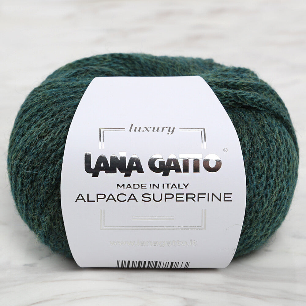 LANA GATTO ALPACA SUPERFINE Yeşil El Örgü İpi - 9069
